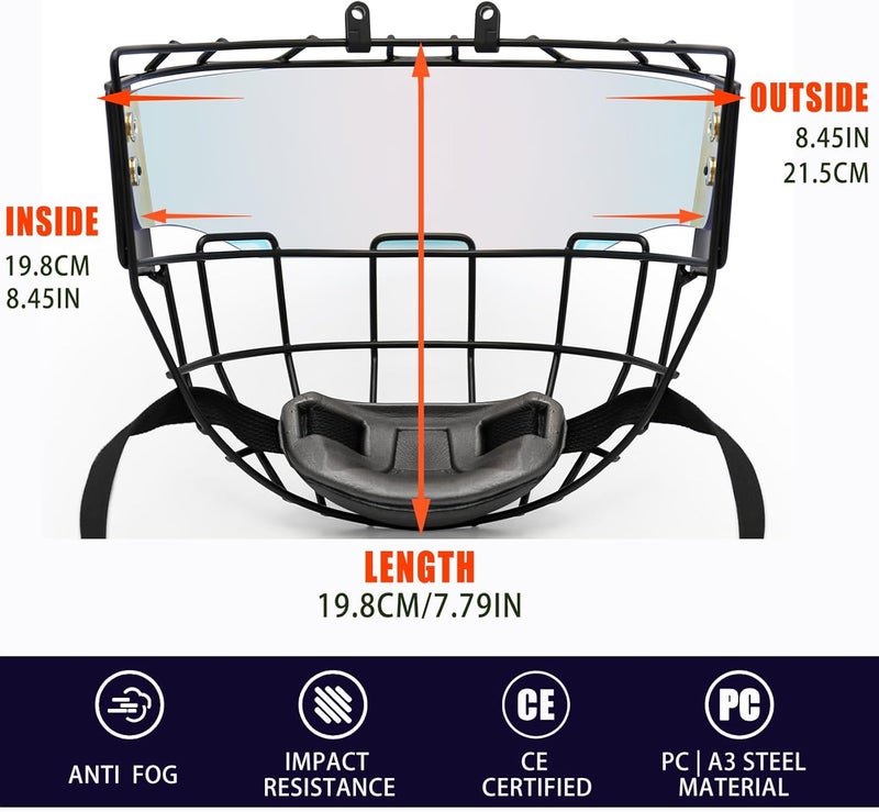 GY Hockey Helmet Cage & Face Shield Protector Combo - Image 3